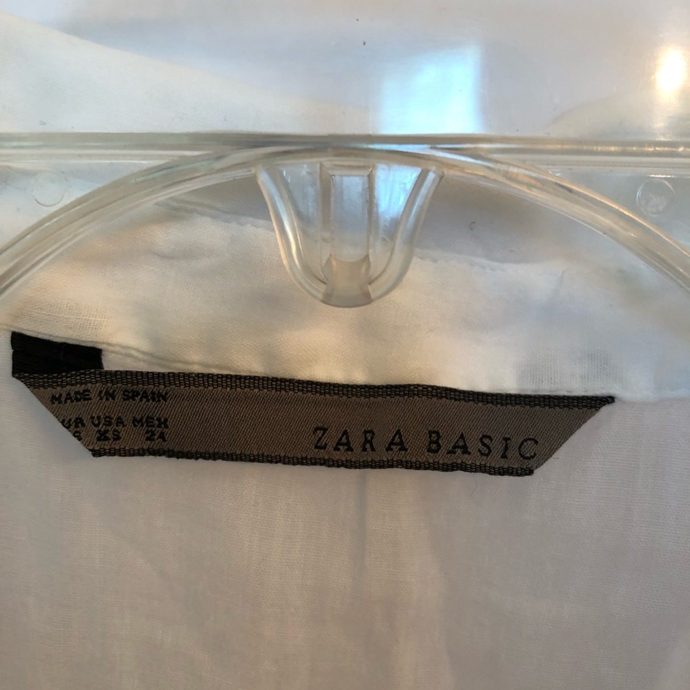 Zara Basic White Linen Top (Xs) - image 5